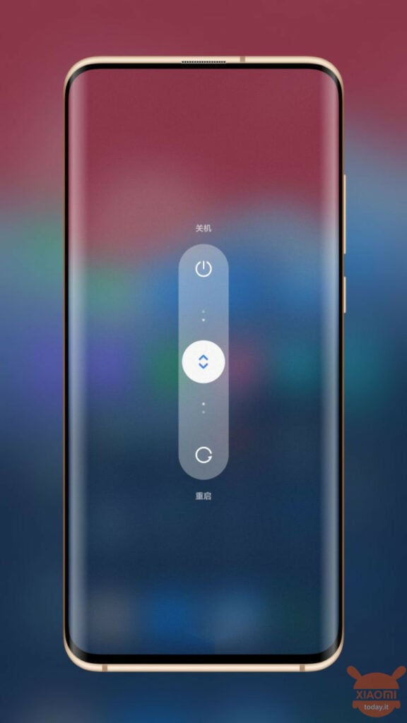 menu accensione e spegnimento miui 13