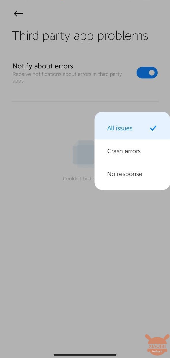 miui 12.5 errori app terze parti