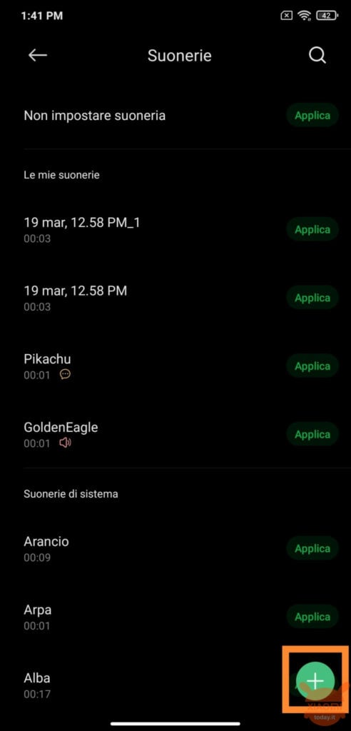 xiaomi come personalizzare suonerie