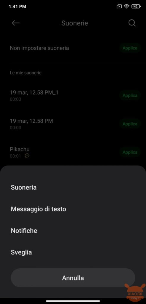 xiaomi come personalizzare suonerie