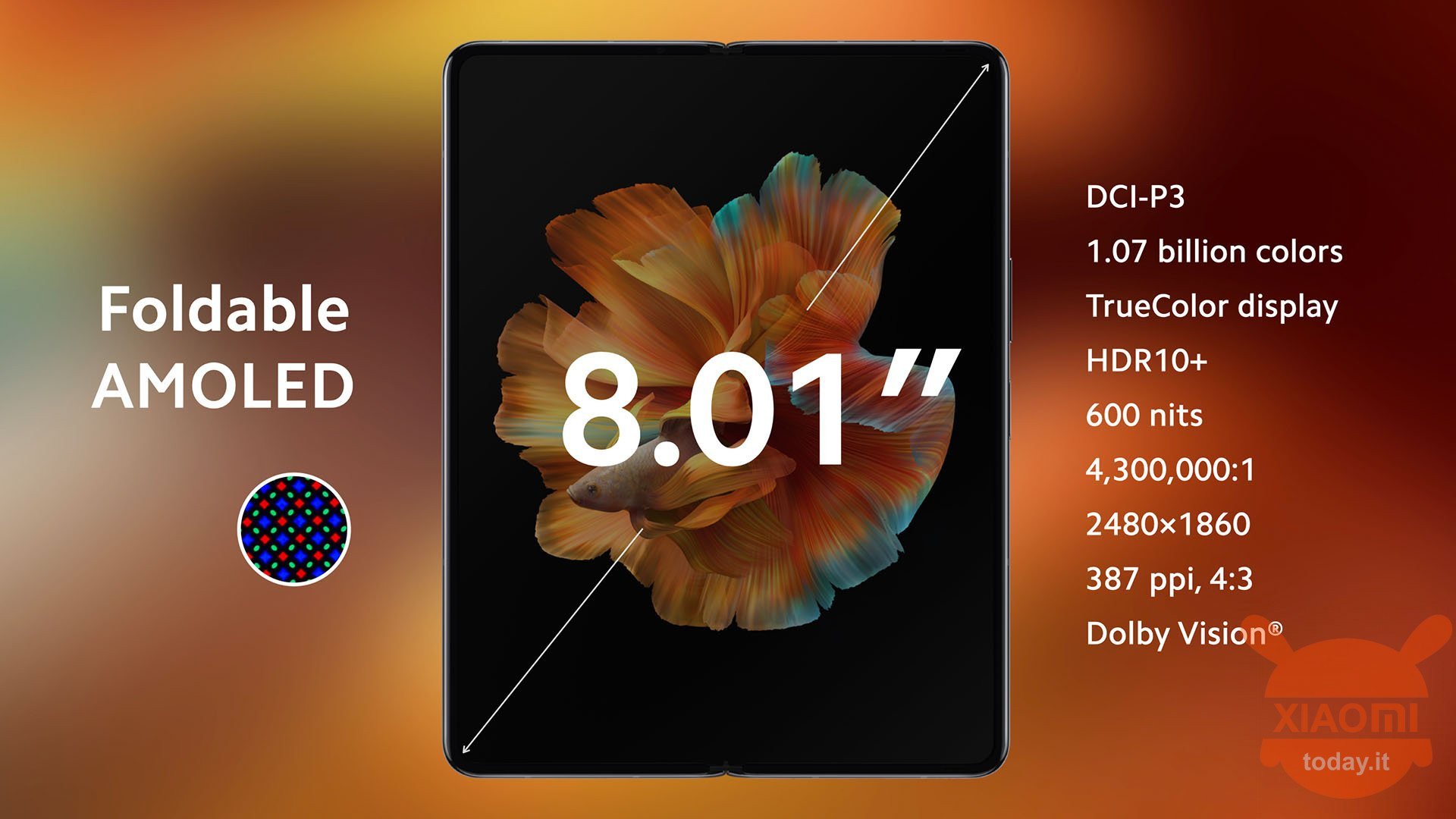 xiaomi mi mix fold display