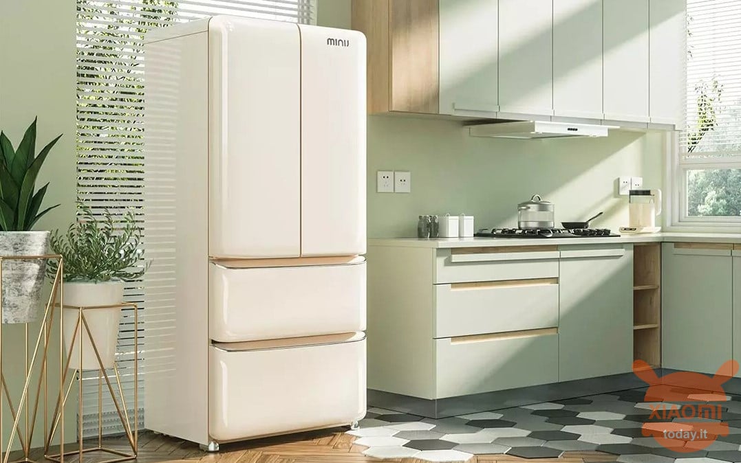 Minij Retro French Smart Fridge 448L