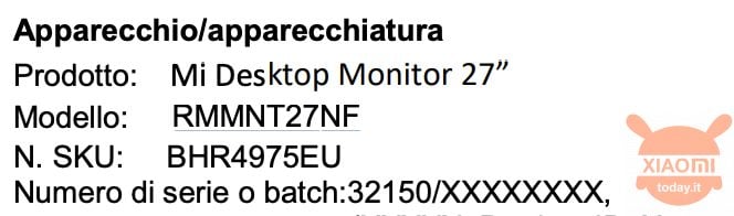 xiaomi mi monitor 27 "έρχεται στην Ιταλία