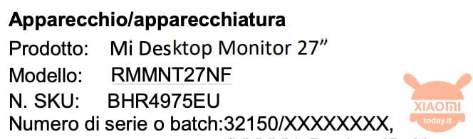 xiaomi mi monitor 27" in arrivo in italia