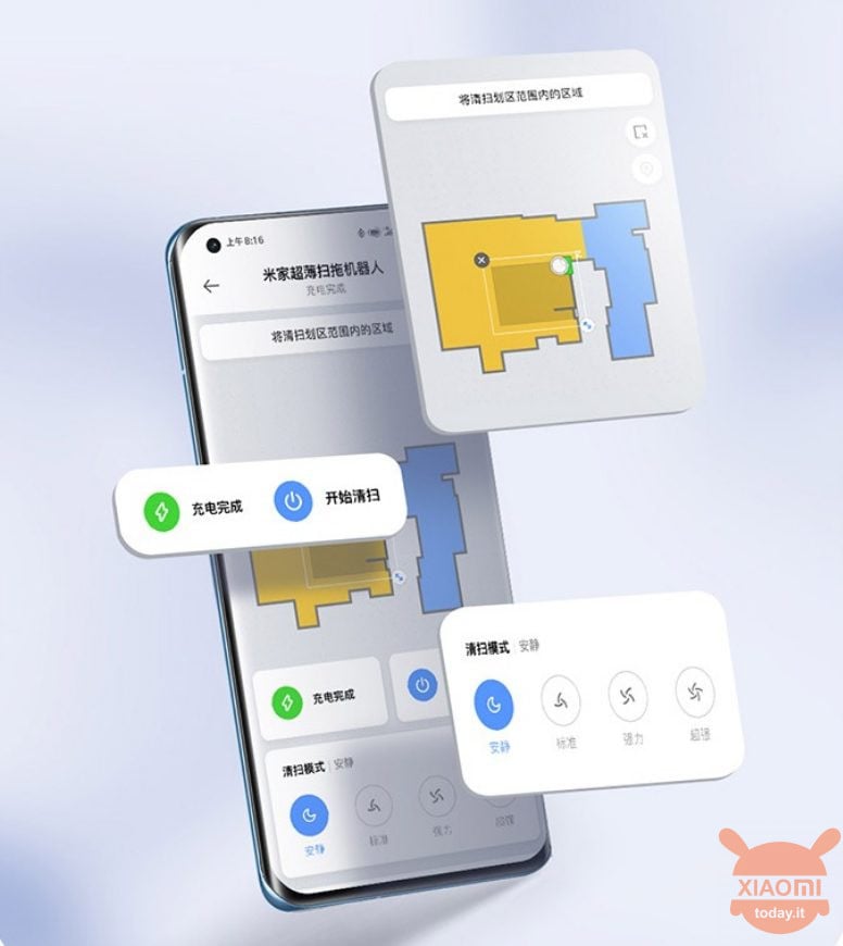 Aplikacja towarzysząca Xiaomi do odkurzacza robota
