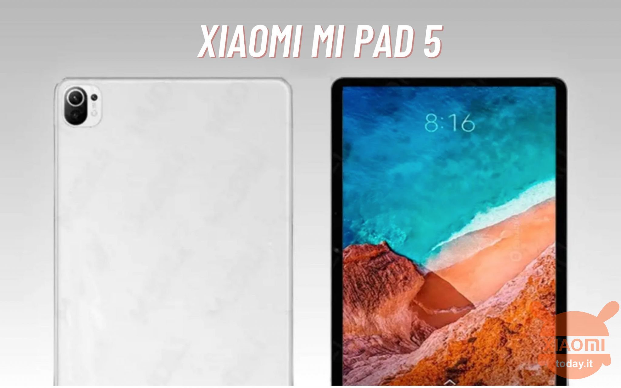 xiaomi mi pad 5: het ontwerp en het uiterlijk van de xiaomi-tablet onthuld