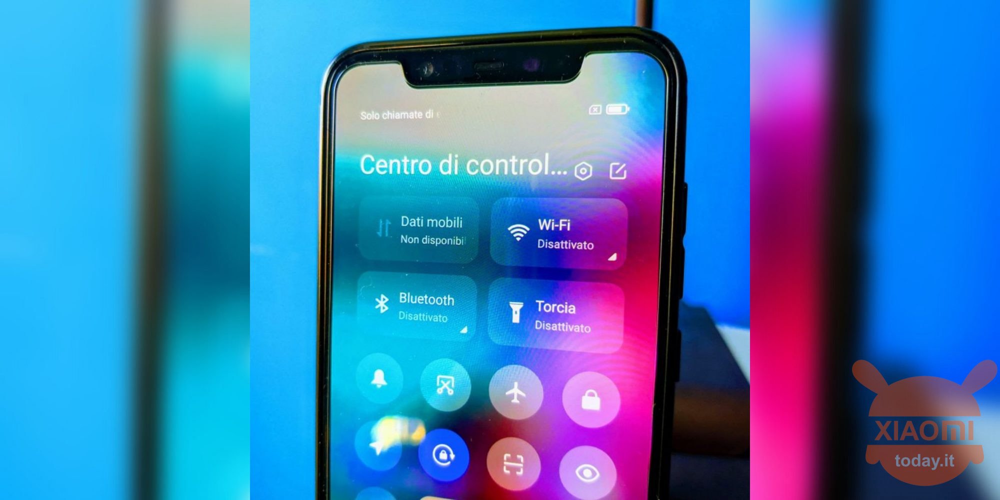 how to get the blur back on the miui control center