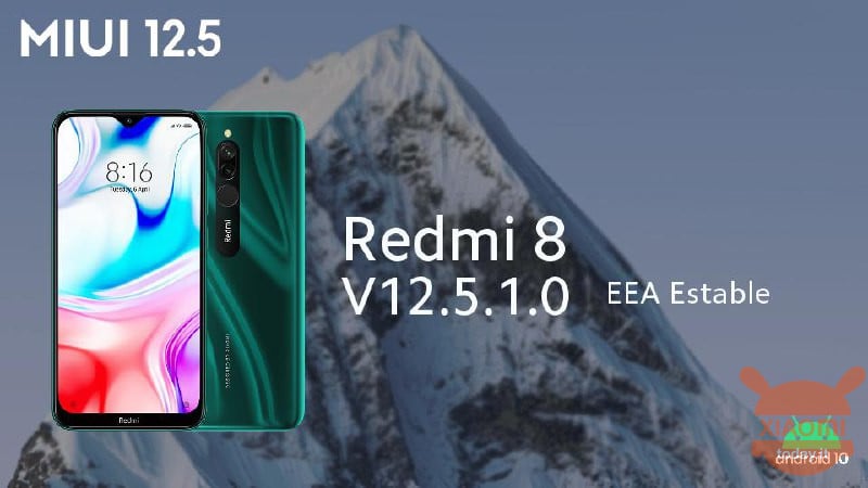 Redmi 8 riceve l'aggiornamento alla MIUI 12.5 EEA stabile