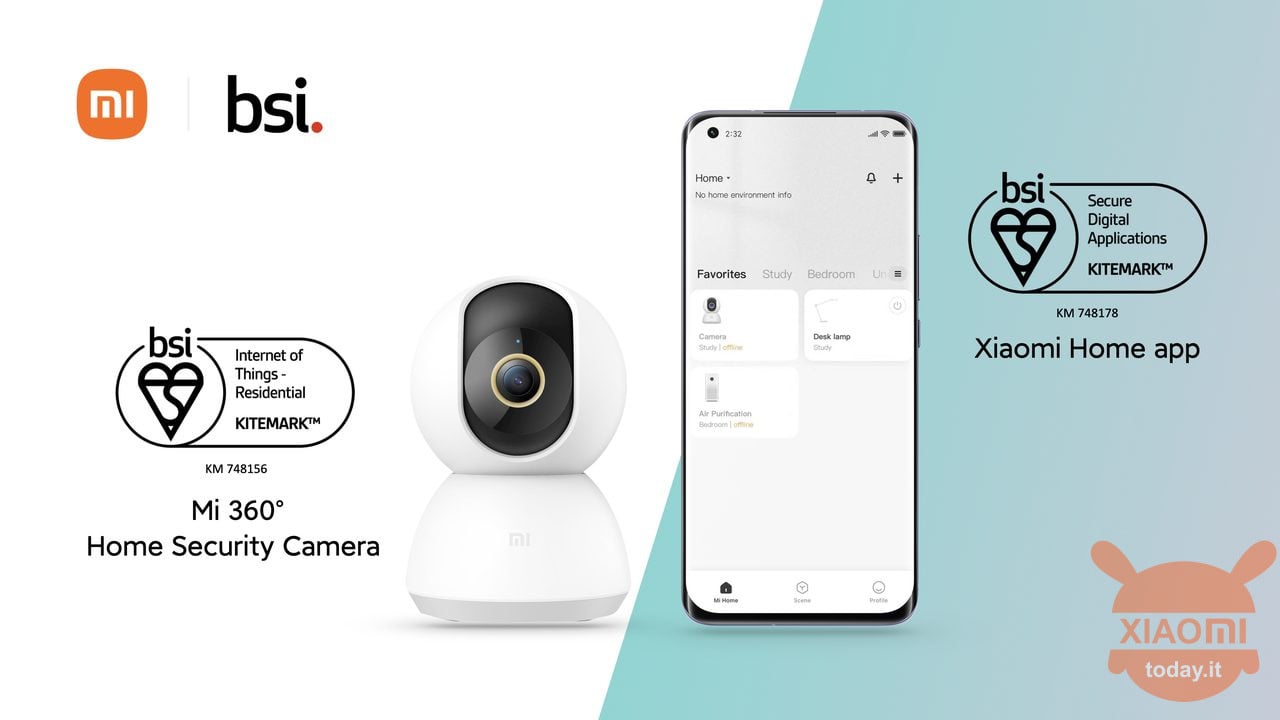xiaomi riceve una certificazione bsi di sicurezza per le sue videocamere di sicurezza e per Xiaomi home