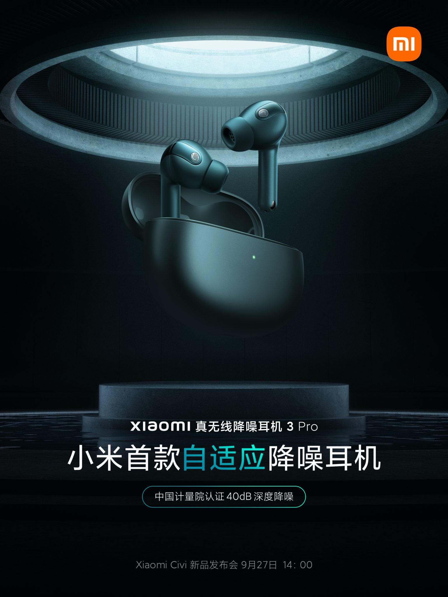 Xiaomi True Wireless Noise Cancelling Earphones 3 Pro bevestigd