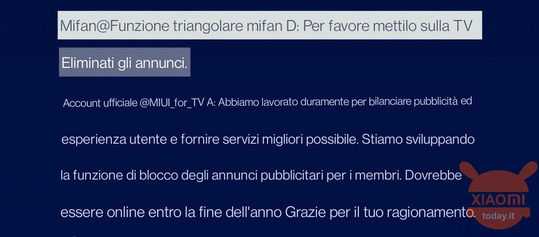 miui for tv: le pubblicità potranno essere eliminate