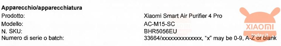 Le purificateur d'air intelligent xiaomi 4 pro arrive en Italie