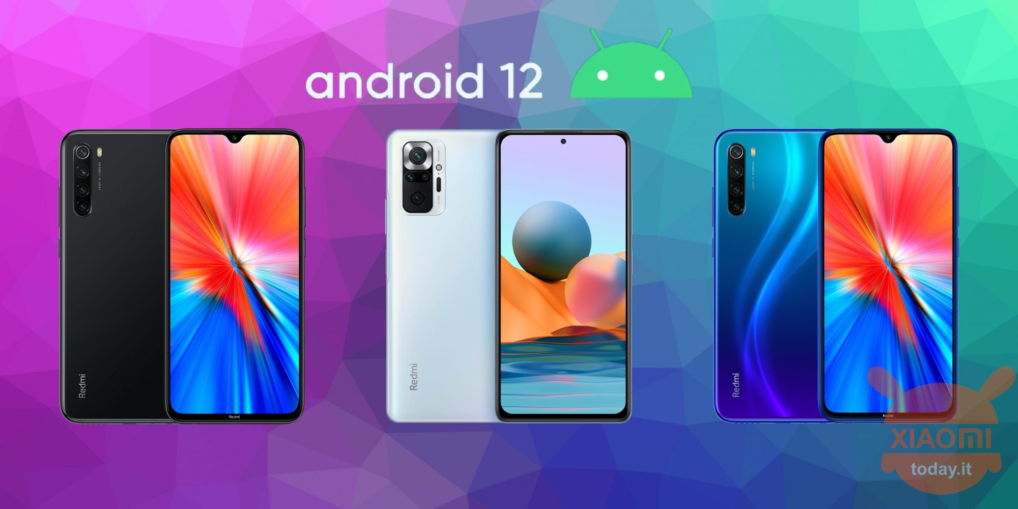 redmi note 8, redmi note 8t i redmi note 10 pro uaktualnienie do Androida 12