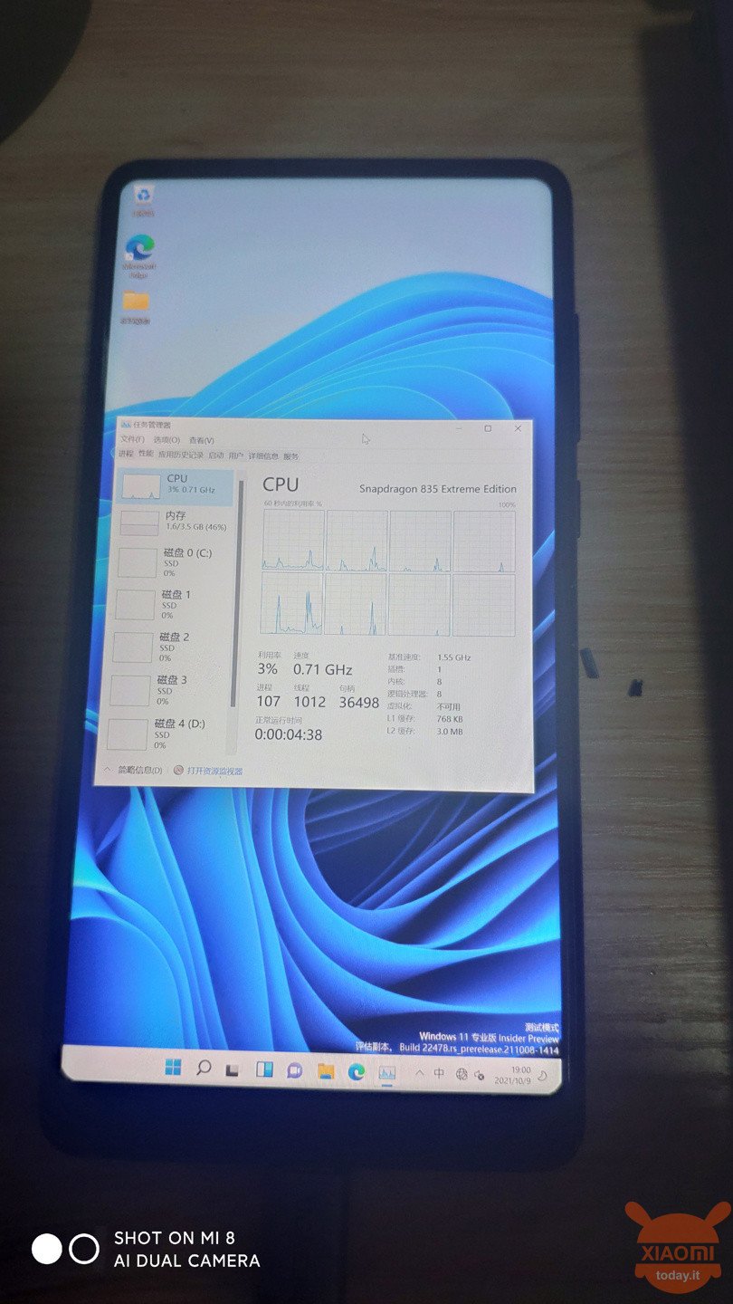 xiaomi mi mix 2 con windows 11