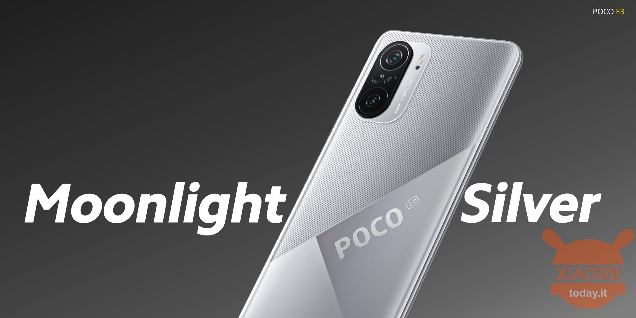 POCO F3 annunciato nella nuova versione Moonlight Silver