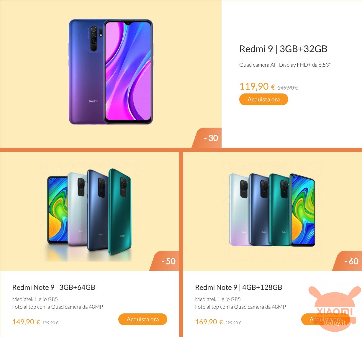 Offerte lampo Xiaomi smartphone