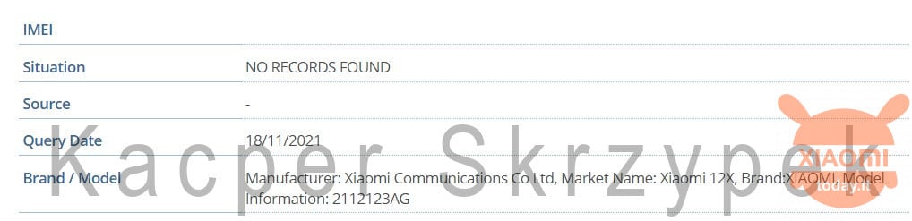 xiaomi 12x emerge in una certificazione: specifiche e uscita