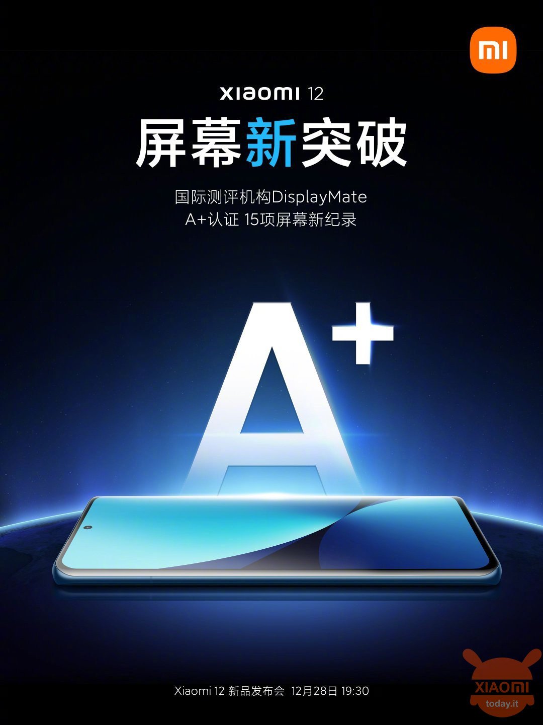 xiaomi 12 vertoon spesifikasies