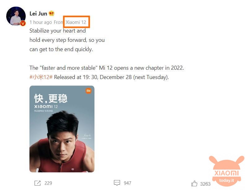 xiaomi 12: data uscita ufficiale, specifiche