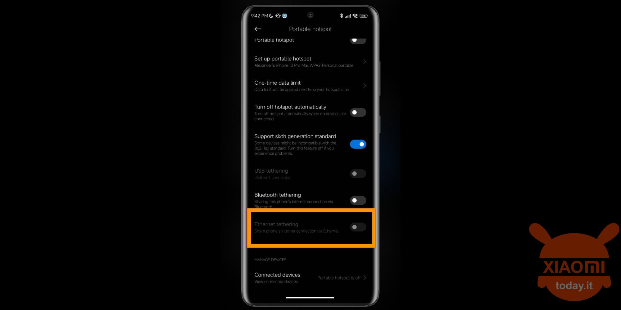 miui13はイーサネットテザリングを導入します