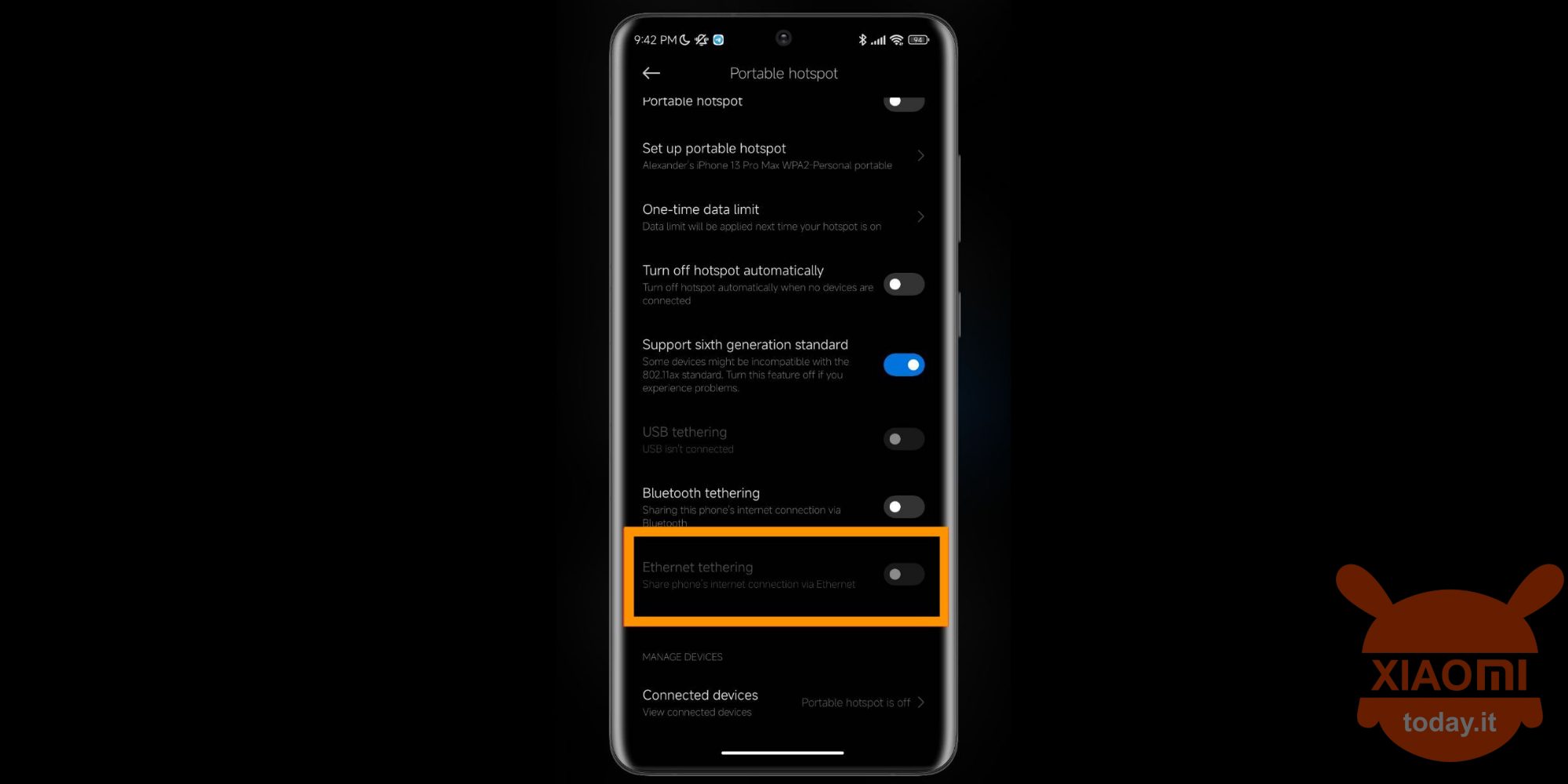 miui 13 introduce ethernet tethering
