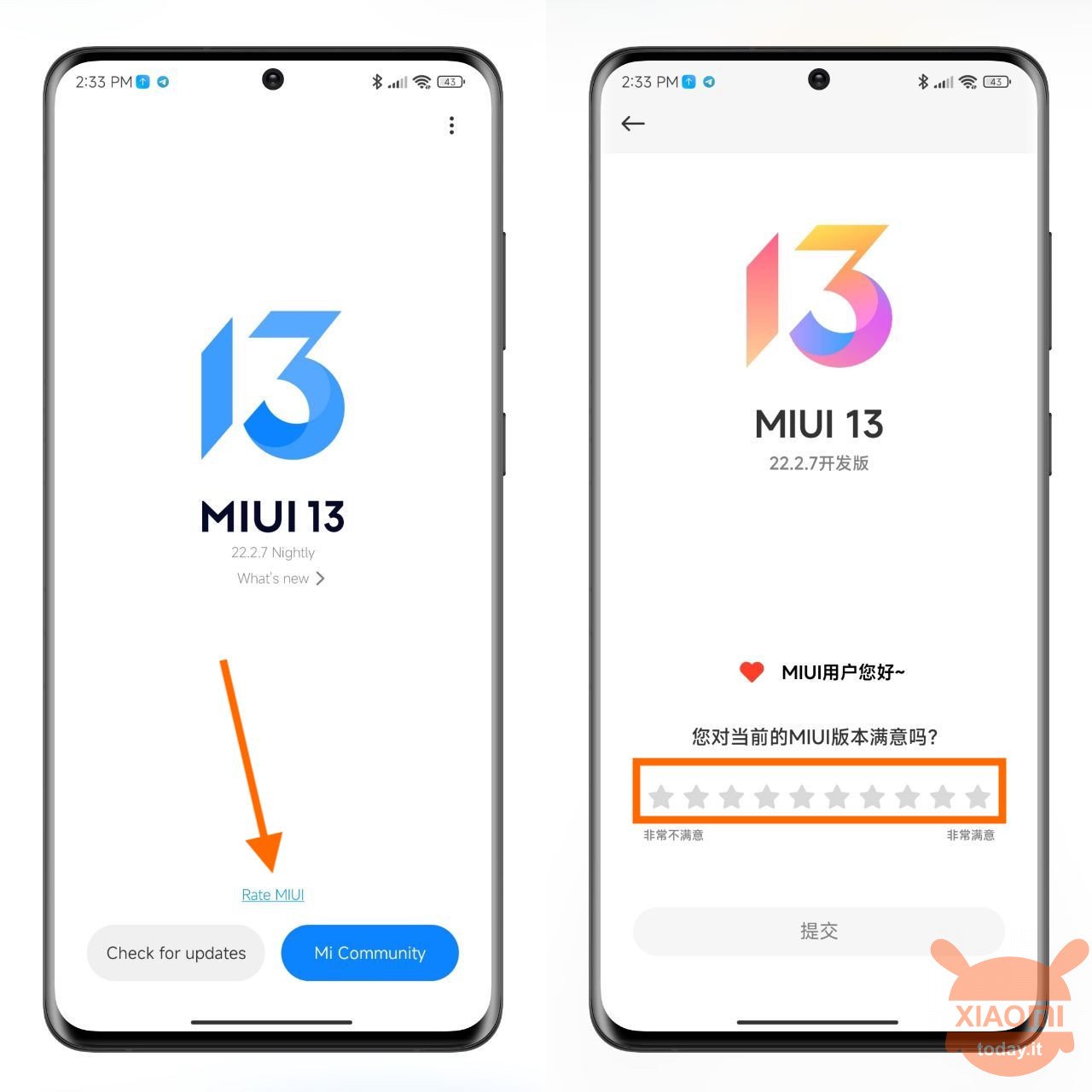 miui 13 voeg die gebruikerervaring-evalueringsknoppie in