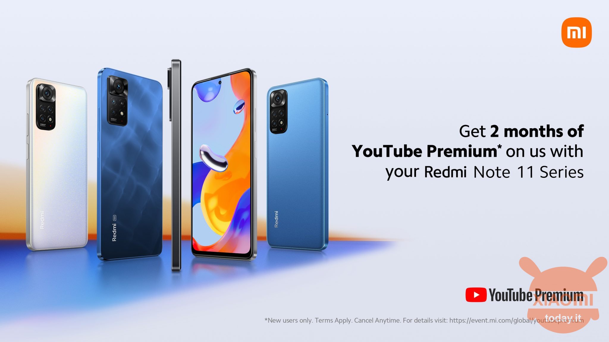 xiaomi regala tre mesi di youtube premium gratis