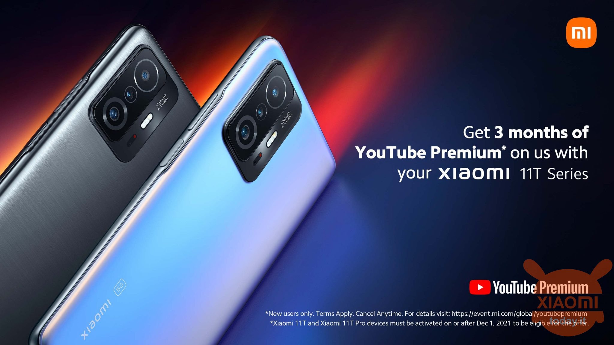 xiaomi regala tre mesi di youtube premium gratis