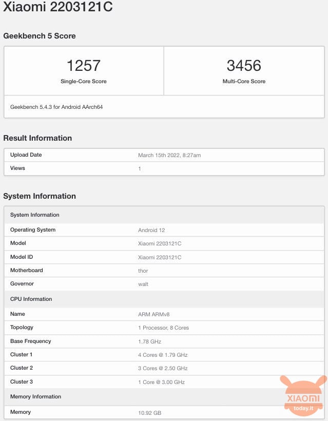 xiaomi mix 5 benchmark geekbench