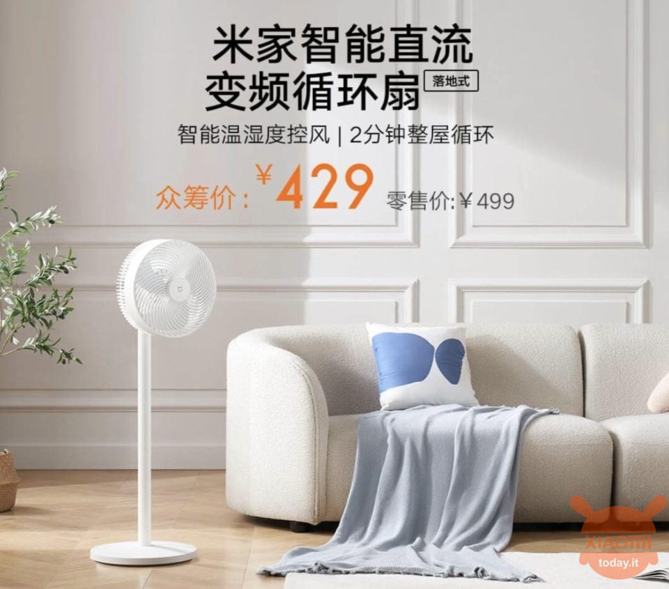 Ventilador inteligente de frecuencia variable de CC Xiaomi Mijia