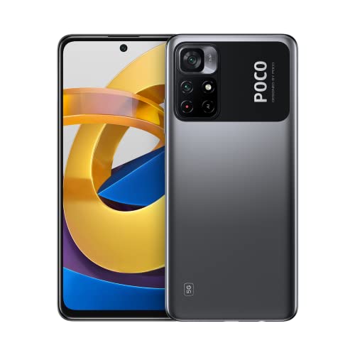 Xiaomi Poco M4 Pro 5G - טלפון חכם 128GB, 6GB RAM, כפול סים, כוח שחור POCO M5