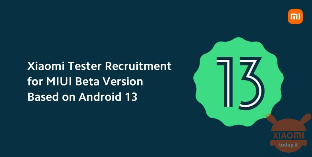 xiaomi 12 pro beta test android 13