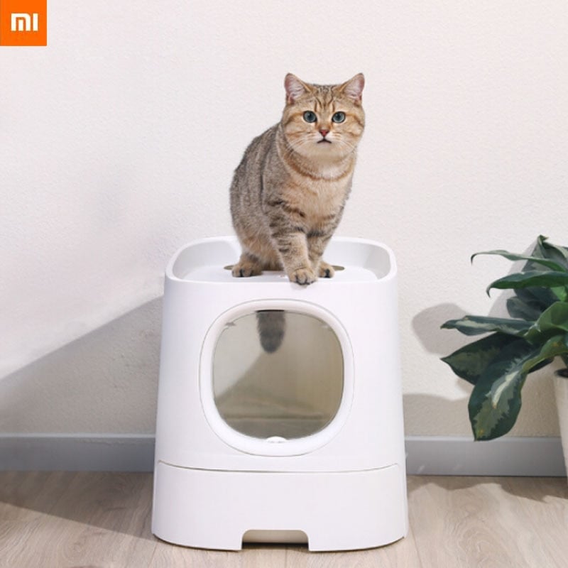 Xiaomi di prima classe intelligente completamente automatico lettiera per gatti Anti-Splash toilette per gatti pulizia elettrica intelligente lettiera per gatti