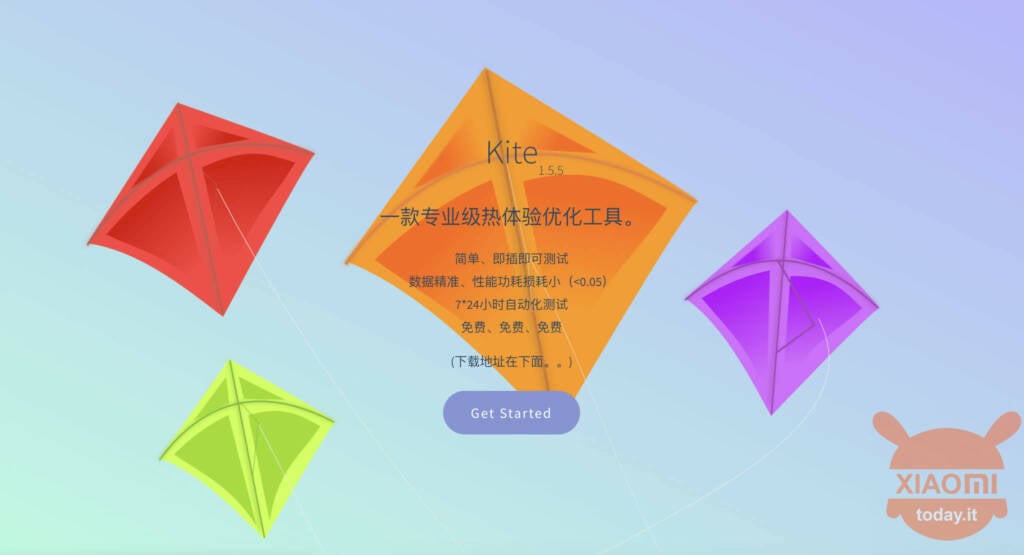 aplicación xiaomi kite para probar el teléfono inteligente