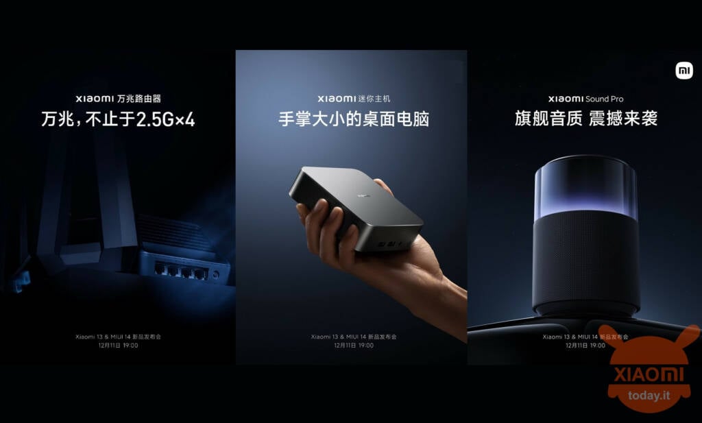 Xiaomi Router 10G, mini host and Sound Pro teaser