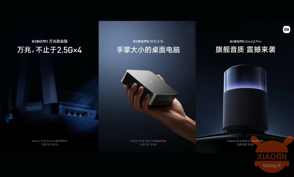 Xiaomi Router 10G, minivert og Sound Pro-teaser