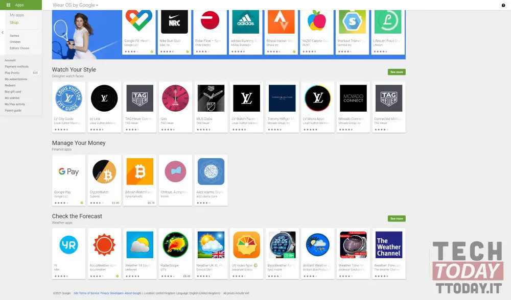 play store di wear os cambia look
