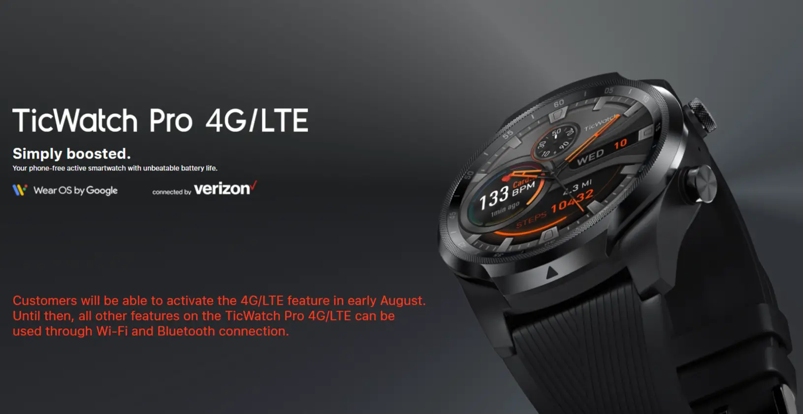 Ticwatch Pro 4G/LTE הוא רשמי
