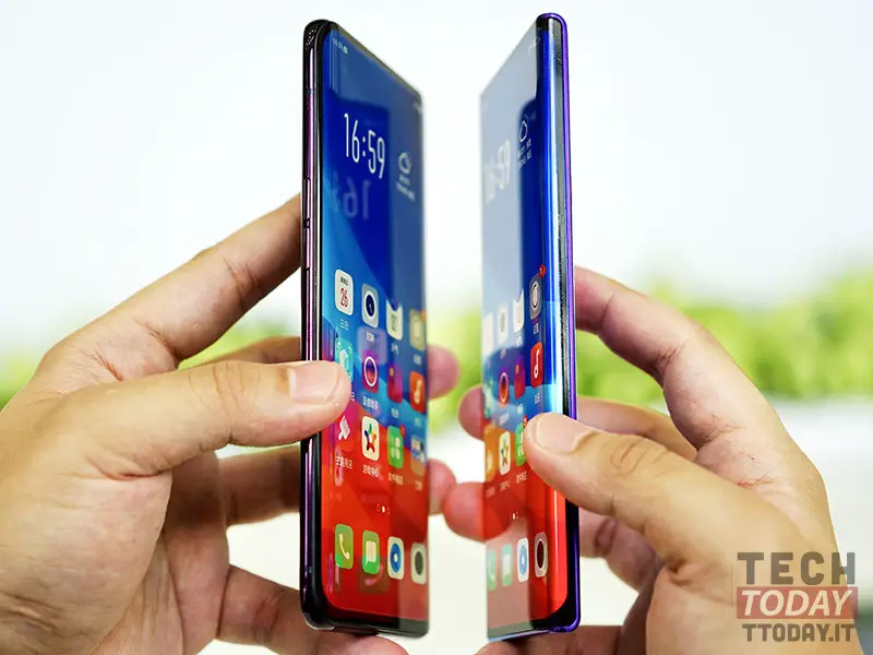 oppo waterfall screen super curved screen
