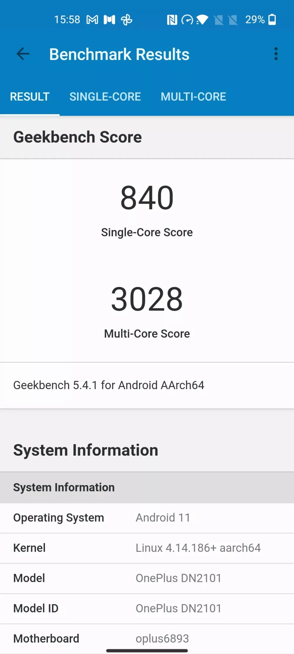 benchmark oneplus nord 2