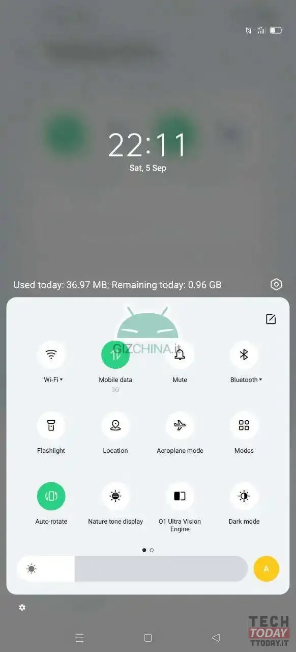 coloros 8 quick settings