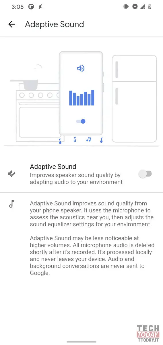 son adaptatif google pixel 5
