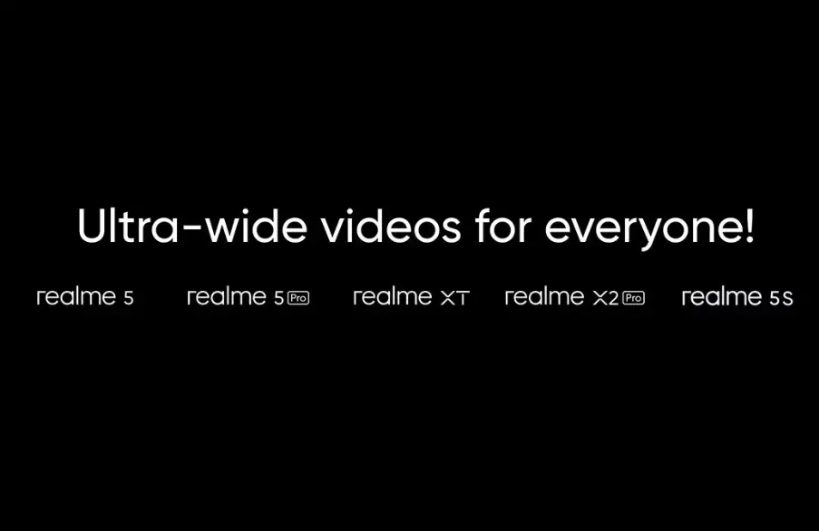 сверхширокоугольное видео Realme