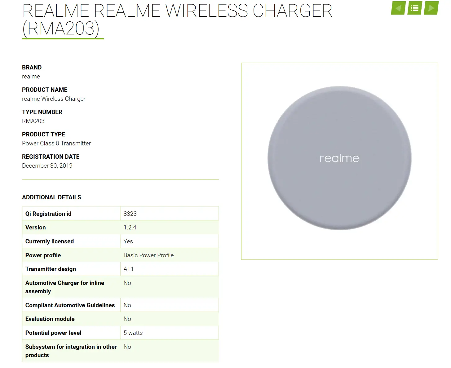 realme wireless charger