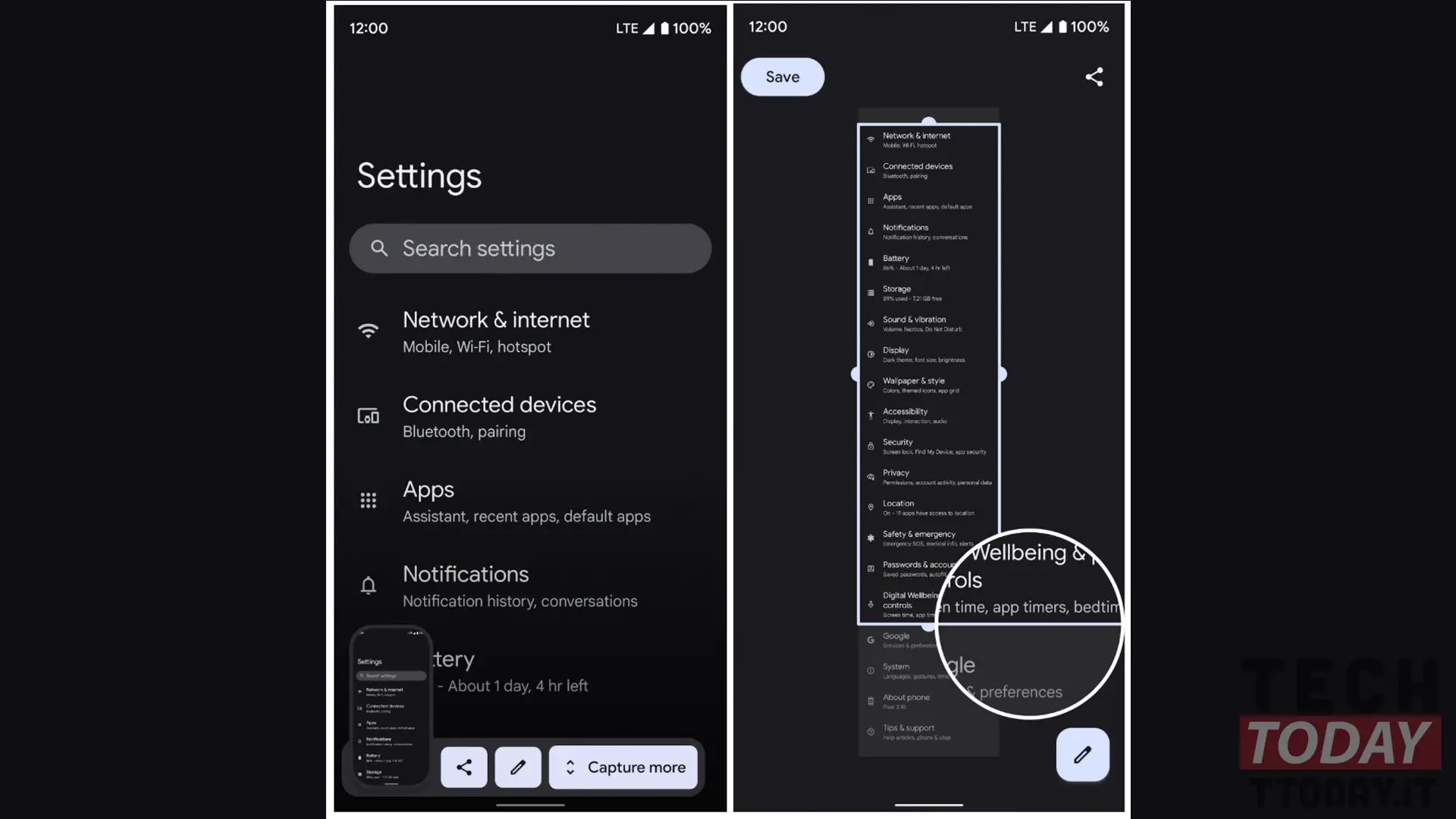 android 12 beta 3: ecco lo screenshot esteso e come funziona