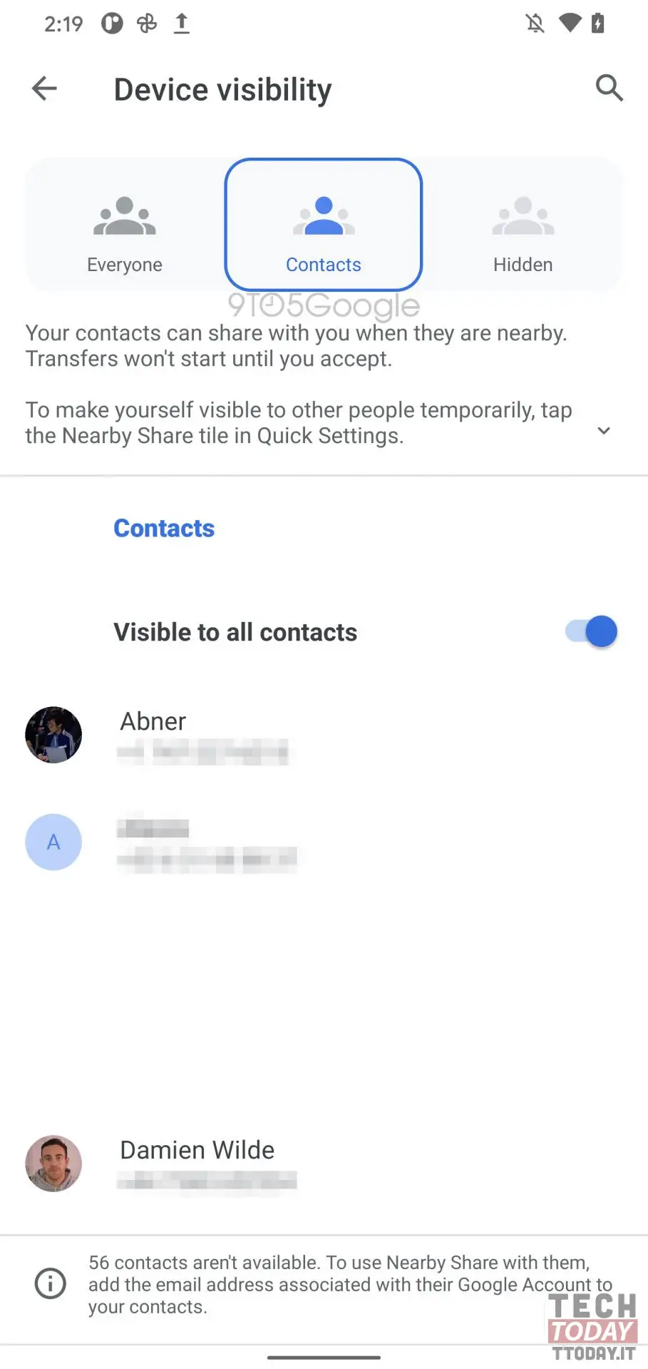 Android Nearby Share는 스마트폰 간의 공유를 개선합니다.