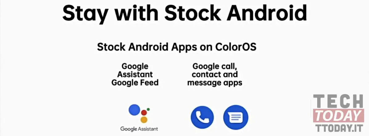 les applications google sont présentes dans le nouveau skin oppo