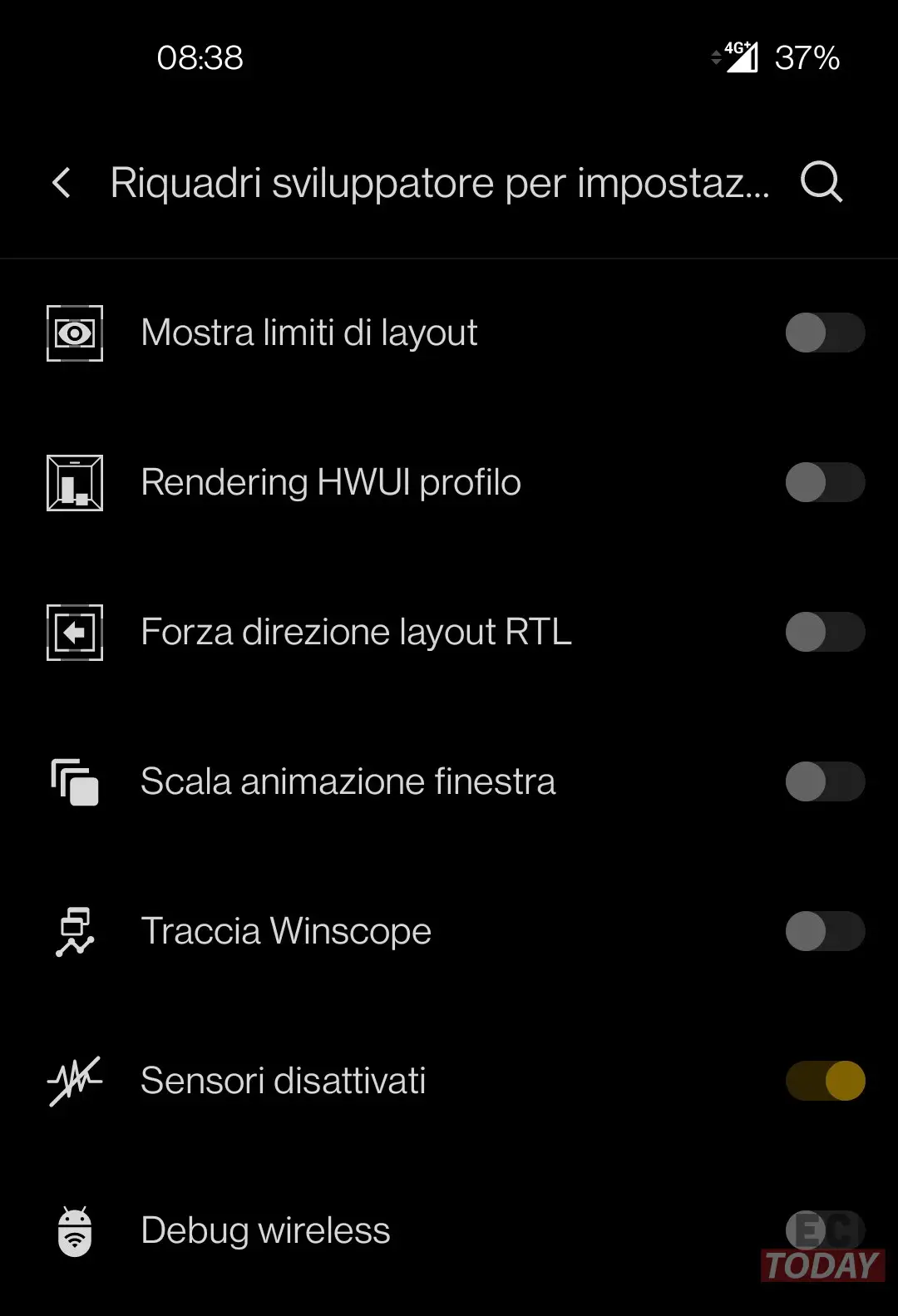 Cara menonaktifkan semua sensor di smartphone Android