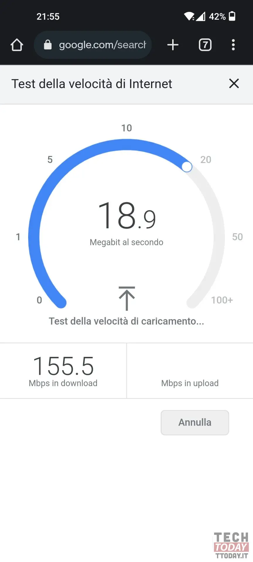 come fare speed test su smartphone con chrome