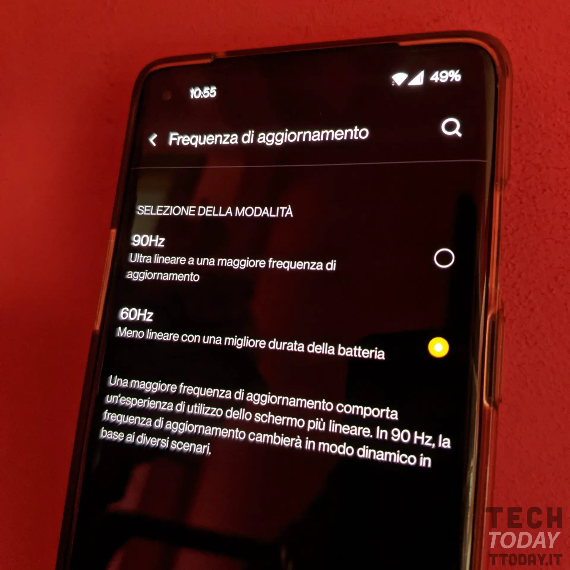 com veure la freqüència d'actualització a Android